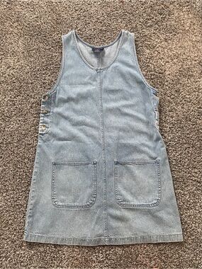 Vintage denim sleeveless dress woman’s medium fisherman nautical size medium